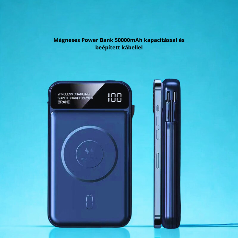 Ultravékony 50000 mAh-s mágneses vezeték nélküli power bank